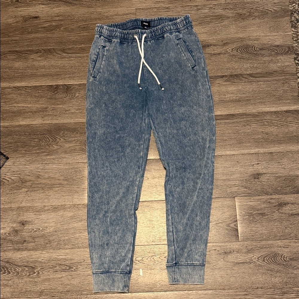 Blue Jogger cozy Pants with Drawstring